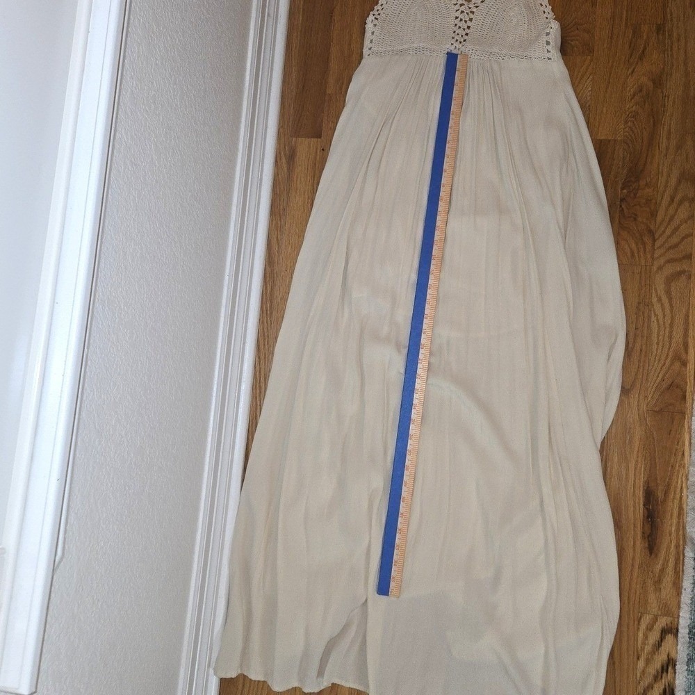 Lulus Ivory Crochet Lace‎ Maxi Dress Cottagecore Fairy Boho Wedding Guest S - Picture 13 of 13